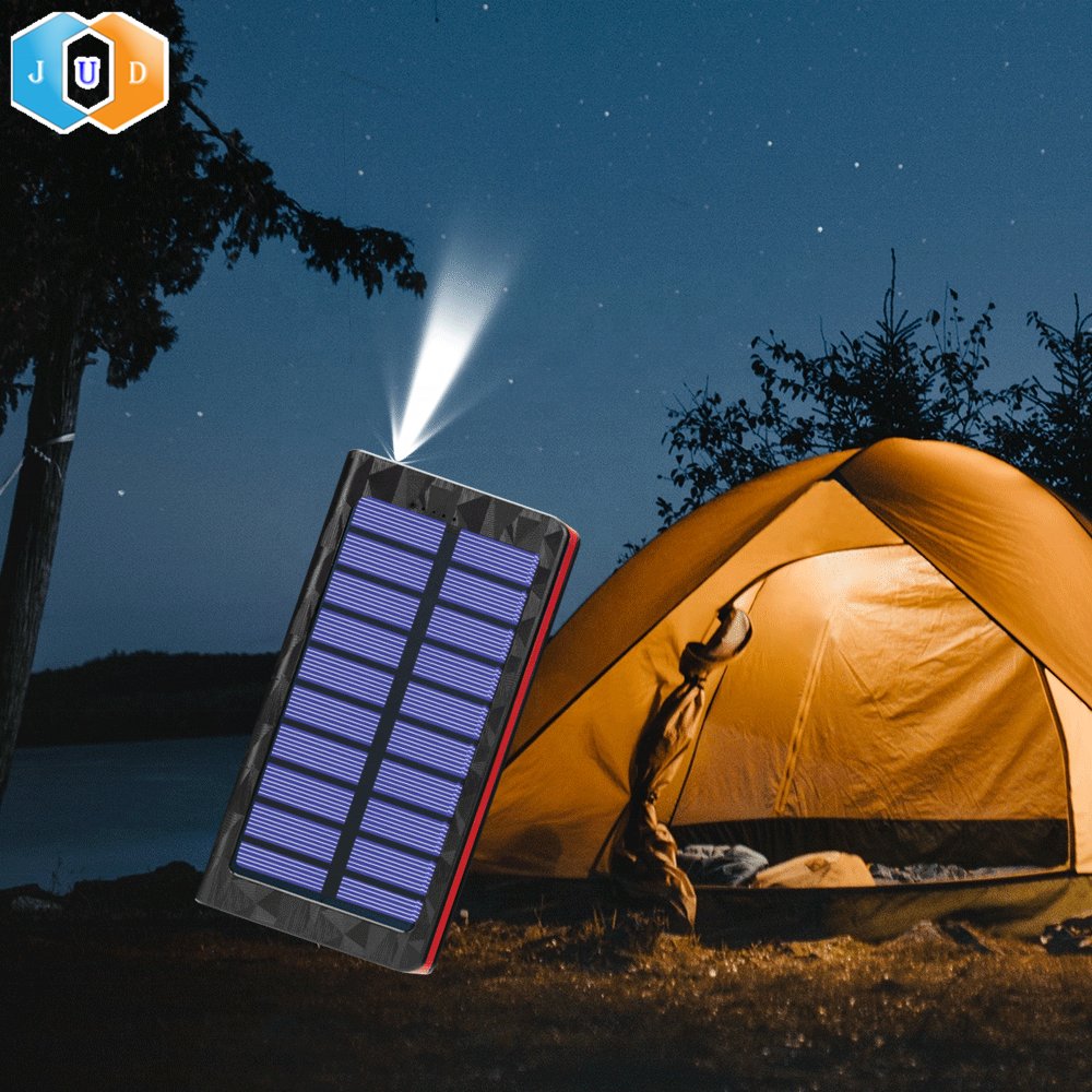 Innovative JD-T37 Type-C Fast Charging Outdoor Solar Charger 2022 16000mAh Max Solar Panel Battery Pack with USB-C Fast Charging