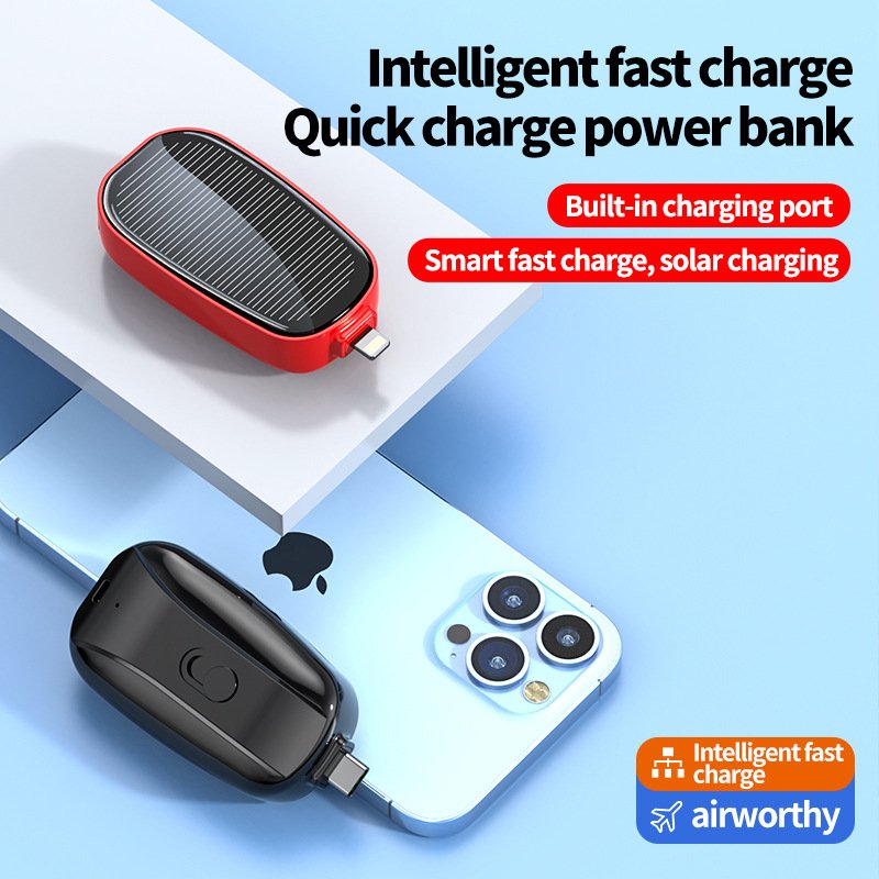 2025 Ultra Small Light Compact Mini Pocket Cheap Powerbank Power Bank Solar Mobile Portable Cell Phone Charger External Battery