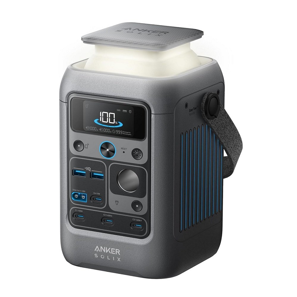 New Anker SOLIX C300 DC Power Bank Station, Outdoor 288Wh (90,000mAh), Portable Power Station, LiFePO4 Battery