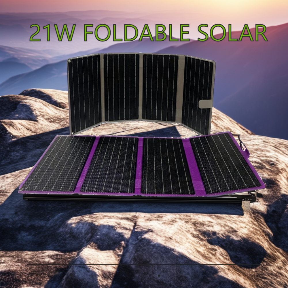 Hot Sale 21W Foldable Power Portable Solar Panel Mobile Phone Charger Power Bank for Camping Hiking Backpack Outdoor