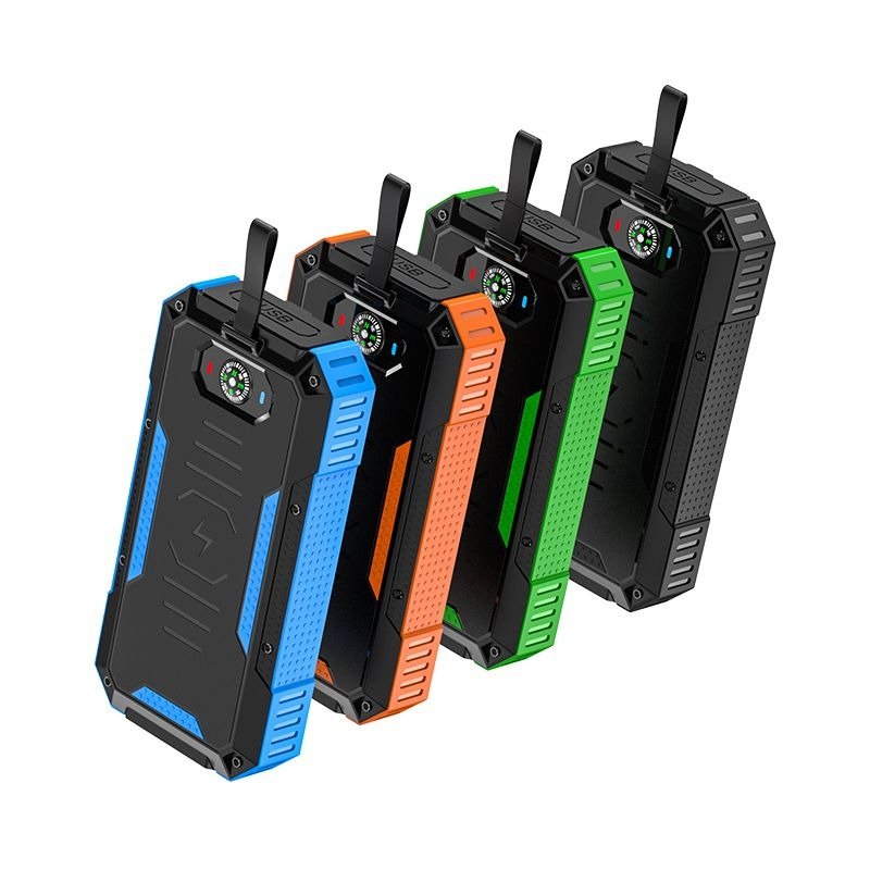 High quality 20000mAh 15W wireless charging power bank 22.5W super fast charge deep waterproof solar power bank with LED light