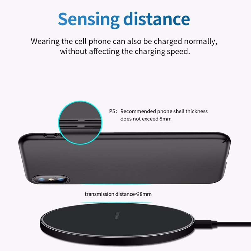 Portable LED 15W Fast Wireless Charging 10W Wireless Charger For Phone Quick Round Wireless Charger