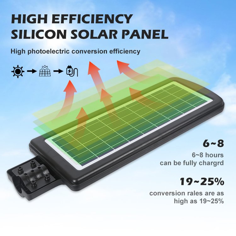 LiFePO4 Battery Solar Panel Outdoor Solar Energy Waterproof Ip65 50w 100w 150w 200w 250w 300w All In One Led Street Light