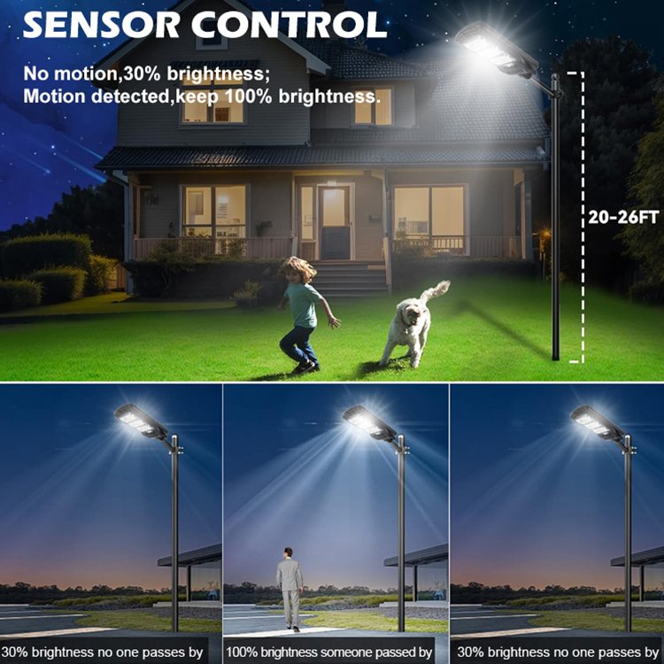 LiFePO4 Battery Solar Panel Outdoor Solar Energy Waterproof Ip65 50w 100w 150w 200w 250w 300w All In One Led Street Light