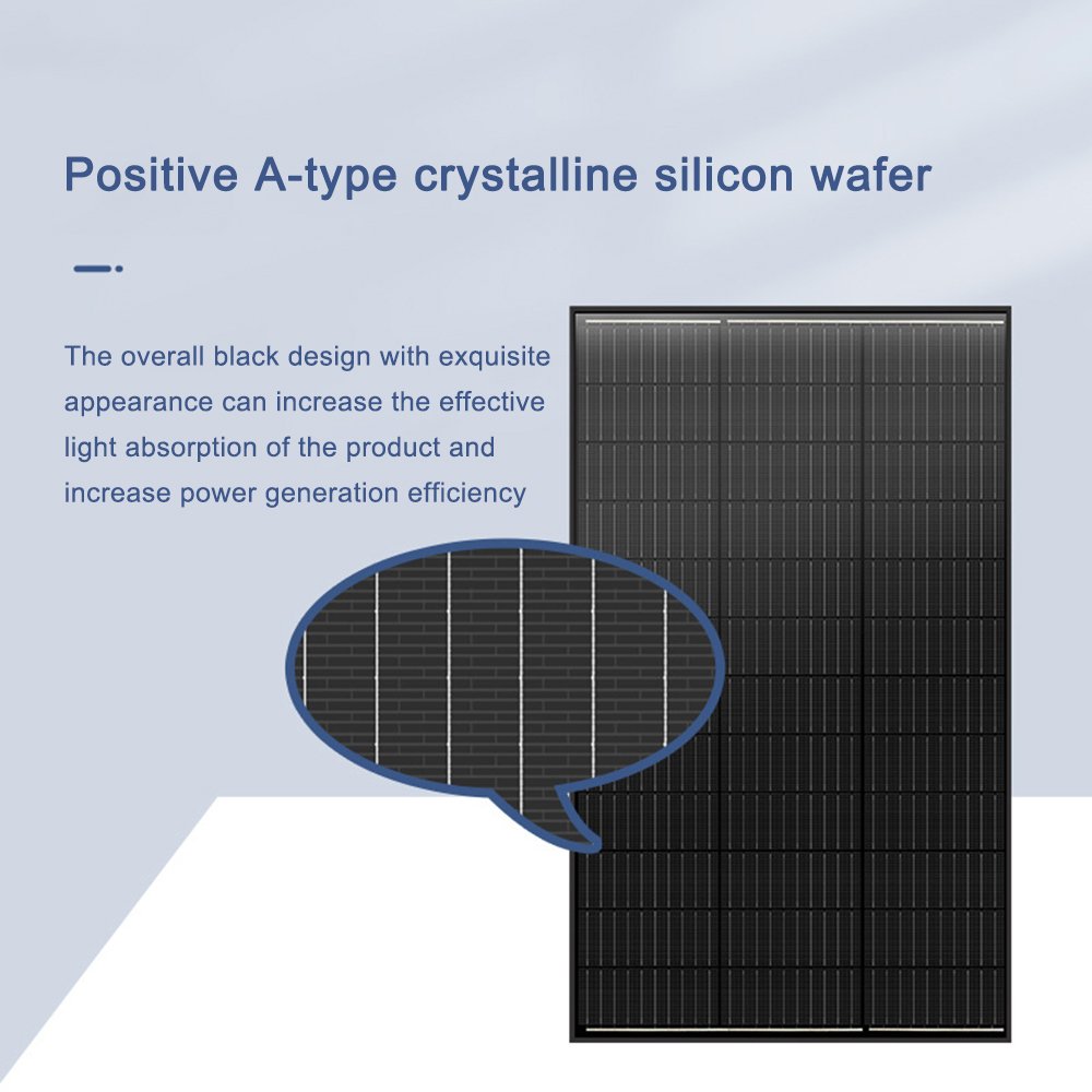 Solar Vendor 100w 150w 200w 250w 300w Solar Panel Full Black High Efficiency Solar Roof Panel For Housing Outdoor Industrial