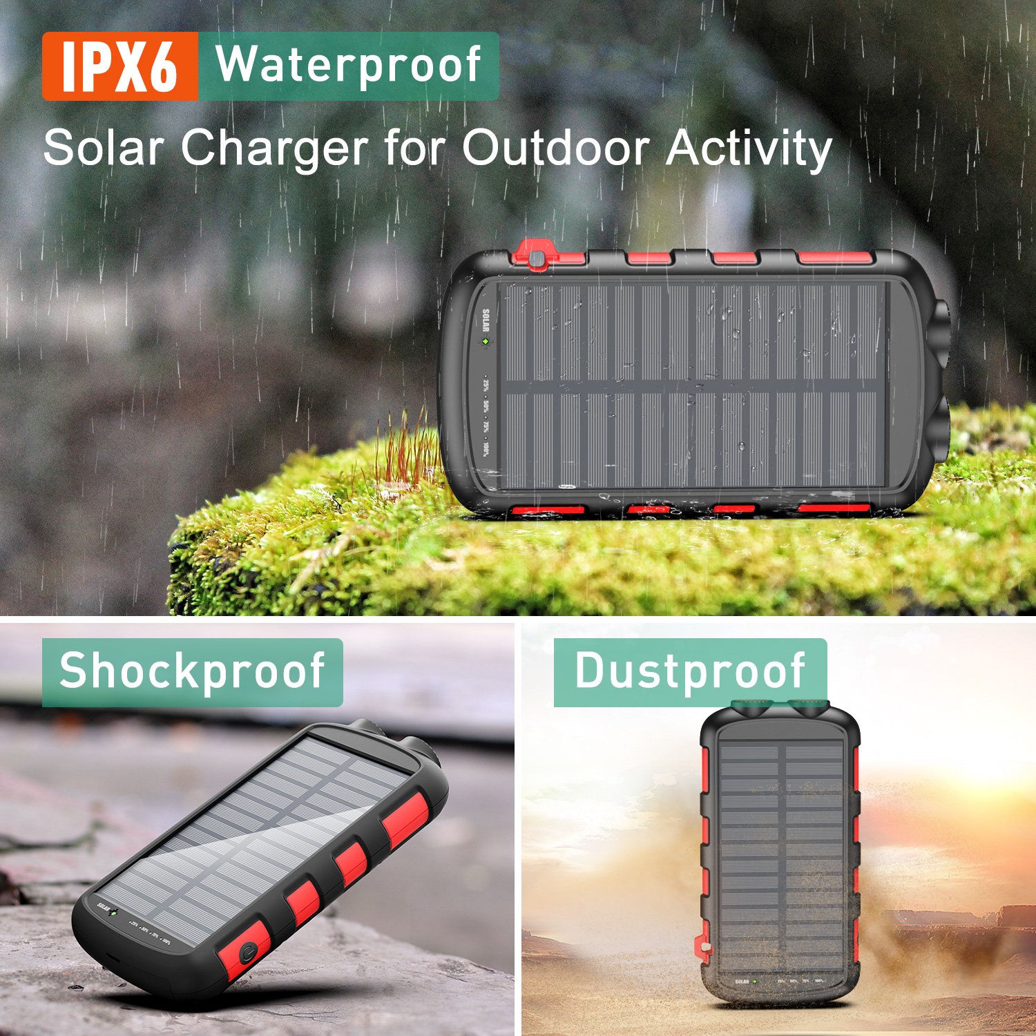 ES965S cargador portatil 20000 power banks portable wireless powerbank cargador solar power charger power bank solare 20000 mah
