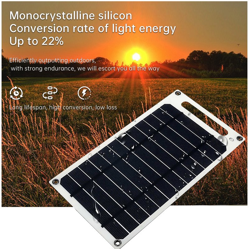Mini flexible Solar Panel Portable Monocrystalline Etfe Flexible Solar Panel 10watt 20w 30w For mobile phone Camping