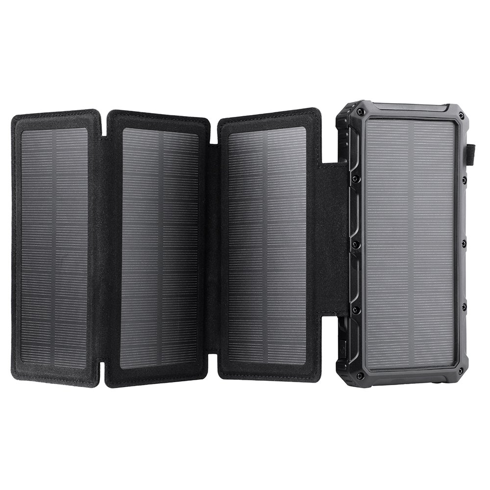 Outdoor Camping Waterproof Folding Solar Panel 20000mah Portable Power Bank With Led Torch Fast Charger Solar Power Banks - Buy