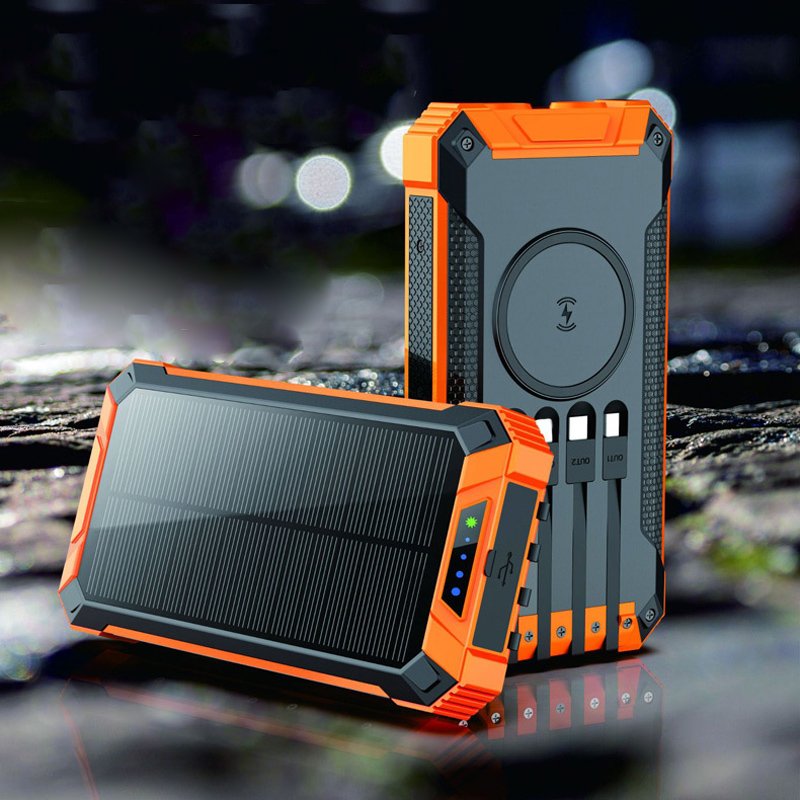 Portable multifunctional outdoor solar charging treasure 8000mah 10000 mah large-capacity mobile charging station