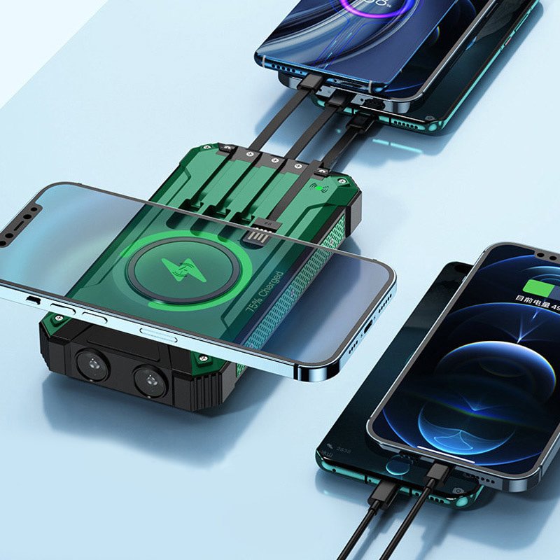 Portable multifunctional outdoor solar charging treasure 8000mah 10000 mah large-capacity mobile charging station