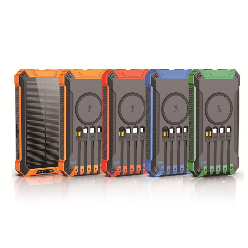 Portable multifunctional outdoor solar charging treasure 8000mah 10000 mah large-capacity mobile charging station