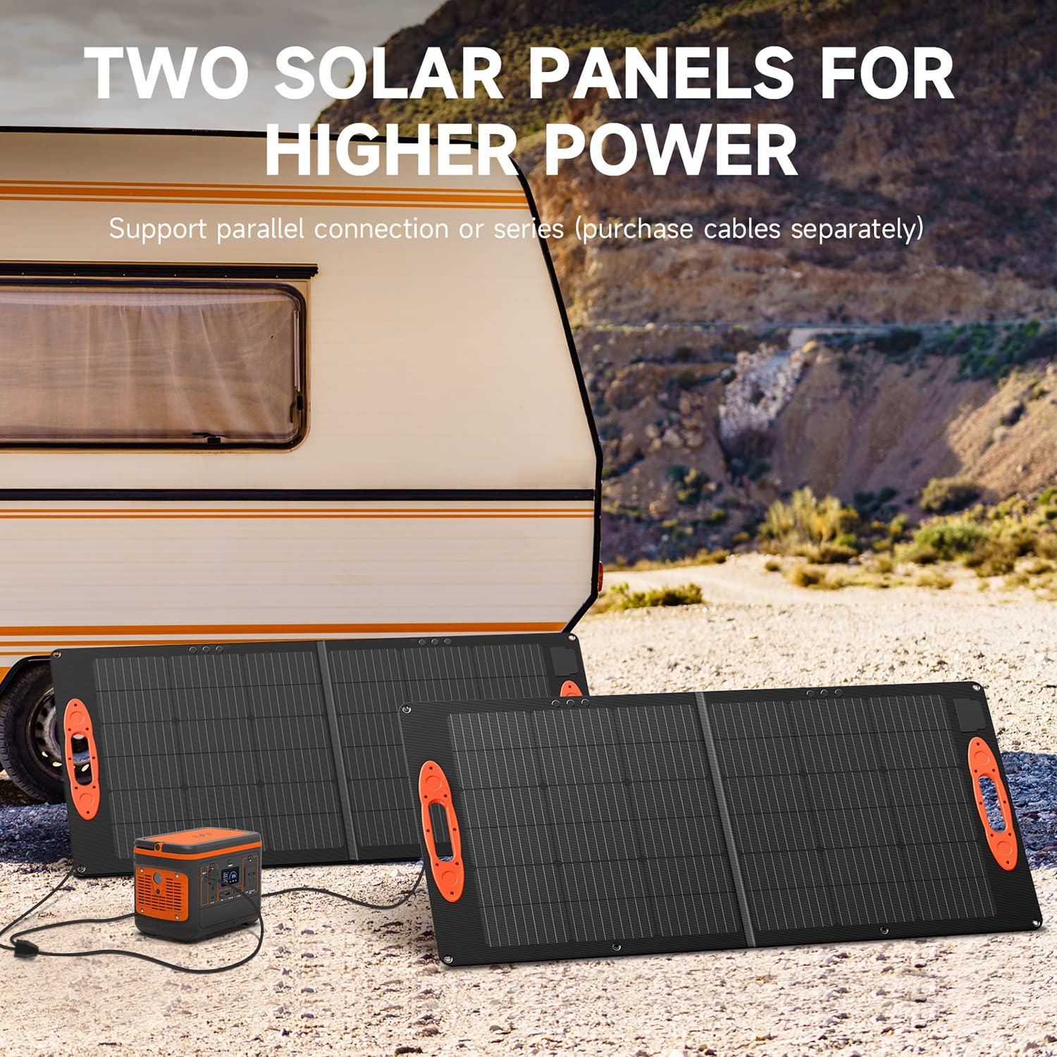 High Efficiency 100W Waterproof ETFE Foldable Solar Panel Charger for Camping Outdoor Travel