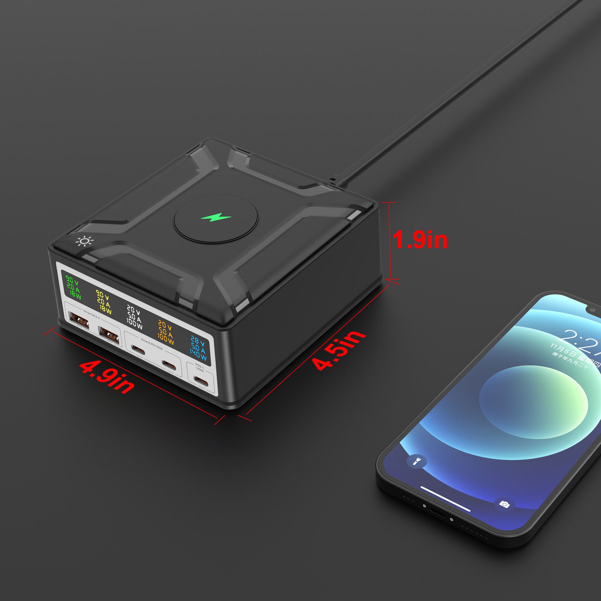 Wireless Charger Gan plate ev cream battery portable adapters mobile i phone do/dge fast solar 3in1 apple chargers Adapter