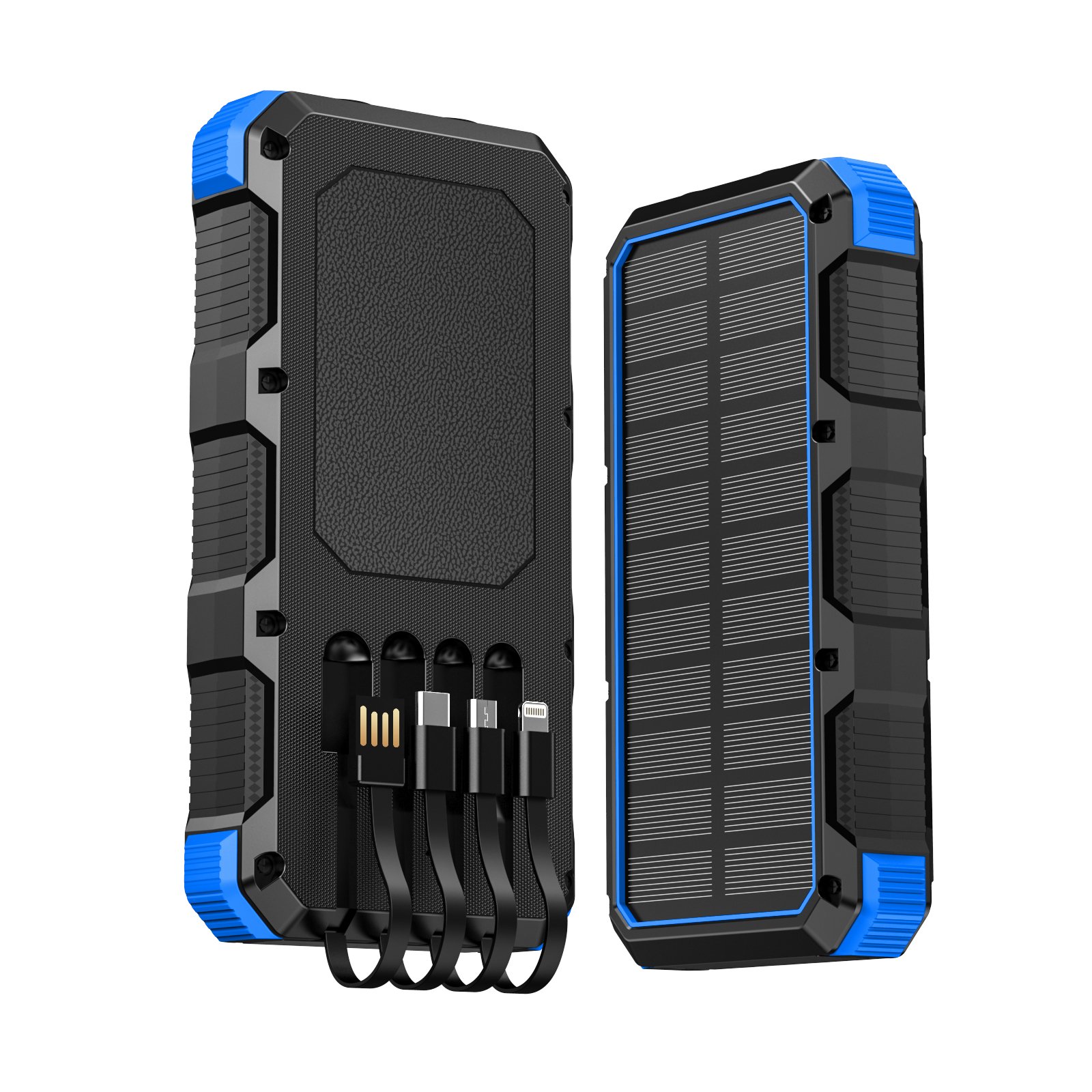 Wireless Solar Charger Battery Pack 20000mAh Portable Sun Energy Waterproof Magnetic Power Bank