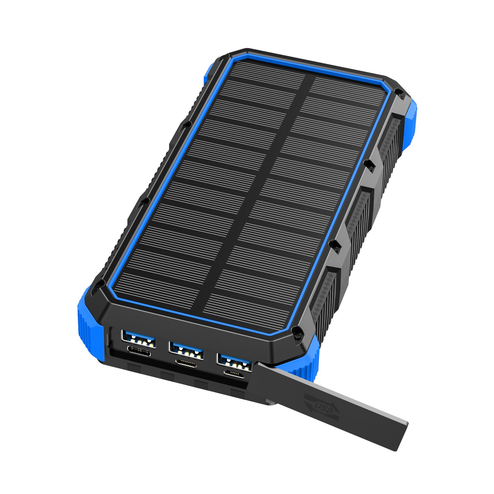 Wireless Solar Charger Battery Pack 20000mAh Portable Sun Energy Waterproof Magnetic Power Bank