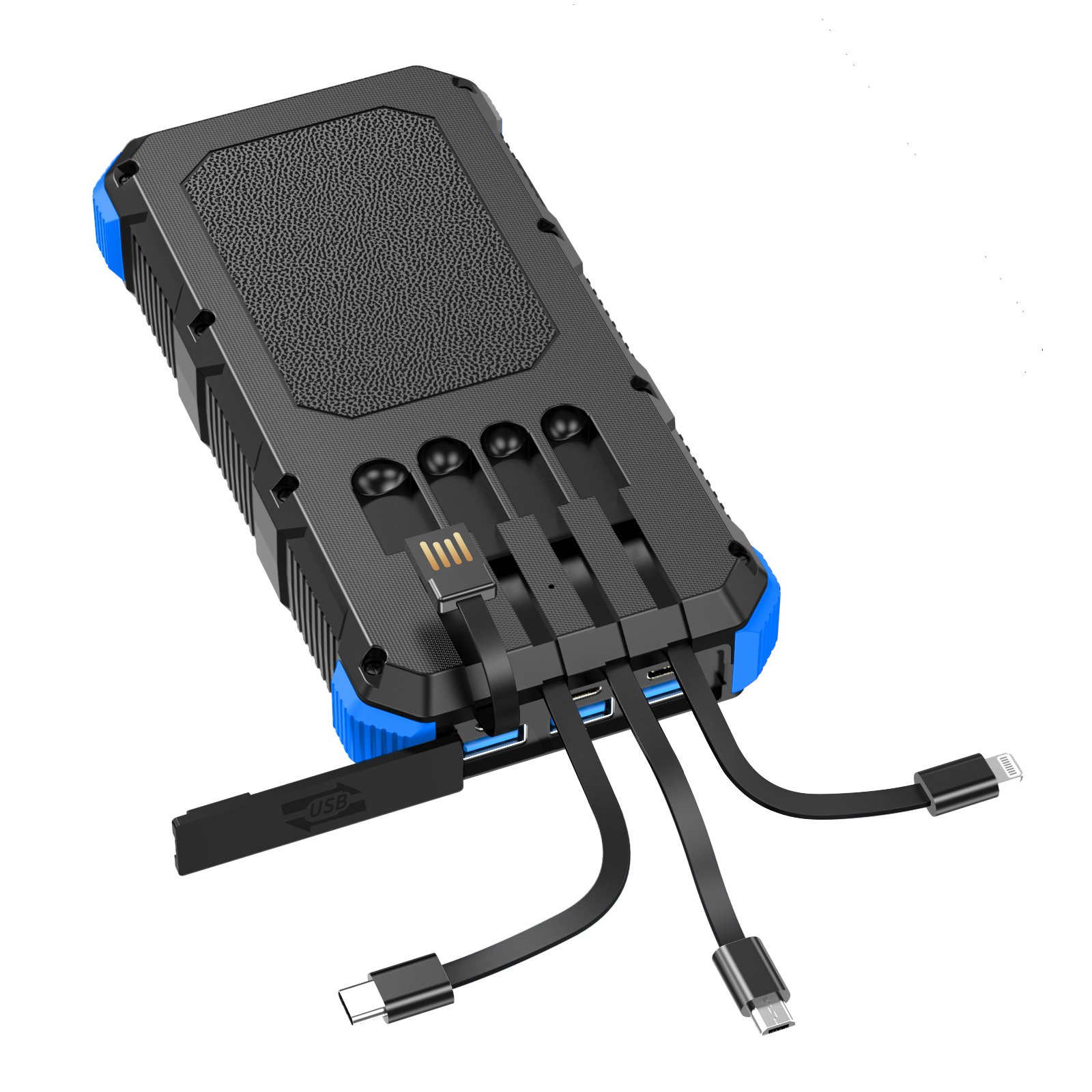 Wireless Solar Charger Battery Pack 20000mAh Portable Sun Energy Waterproof Magnetic Power Bank