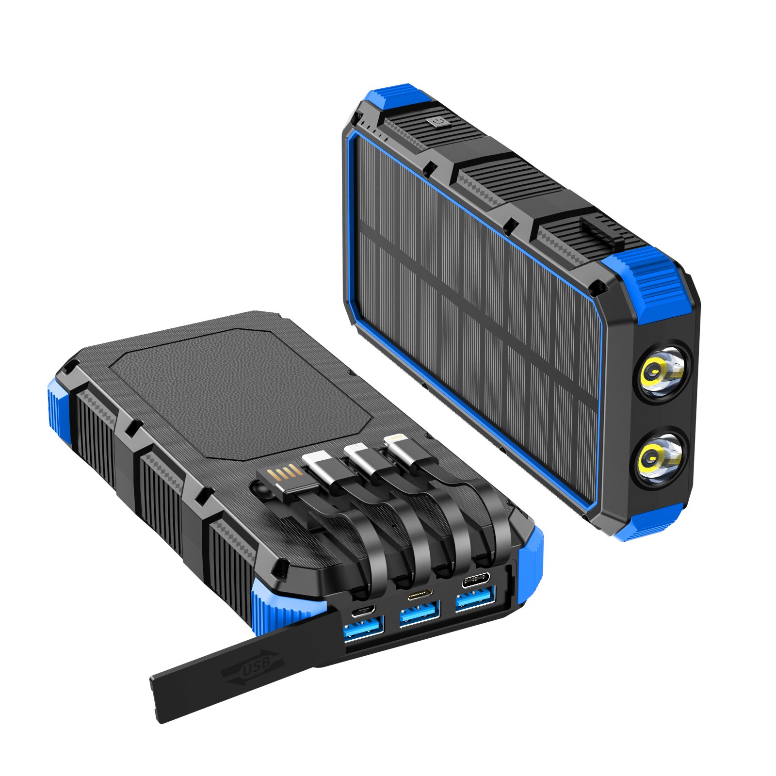 Wireless Solar Charger Battery Pack 20000mAh Portable Sun Energy Waterproof Magnetic Power Bank