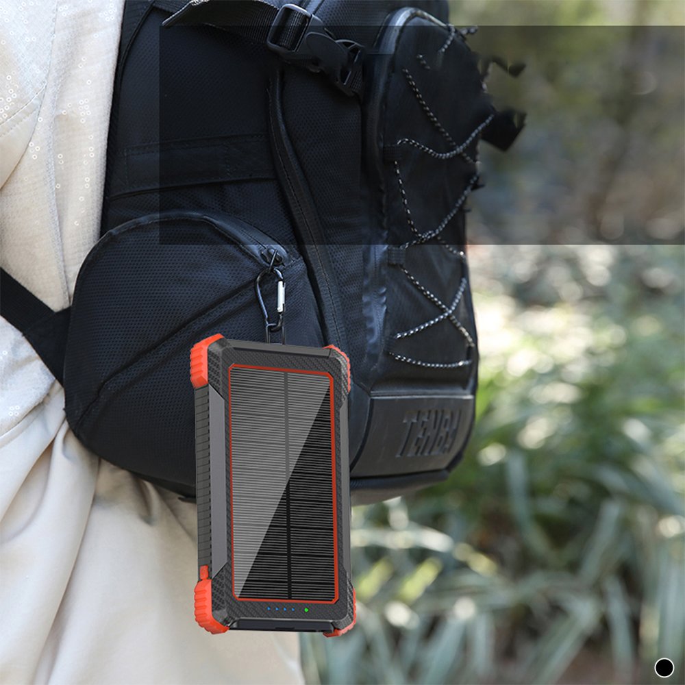 Outdoor 10000mah Portable Solar Charger Waterproof Solar Power Bank Panel Charger
