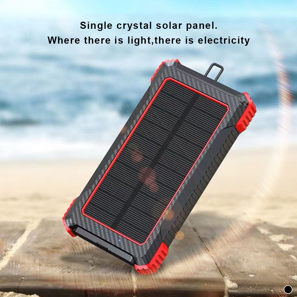 Outdoor 10000mah Portable Solar Charger Waterproof Solar Power Bank Panel Charger