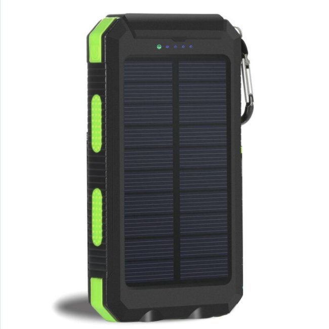 Wholesale 10000mah solar charger power bank waterproof with bright led