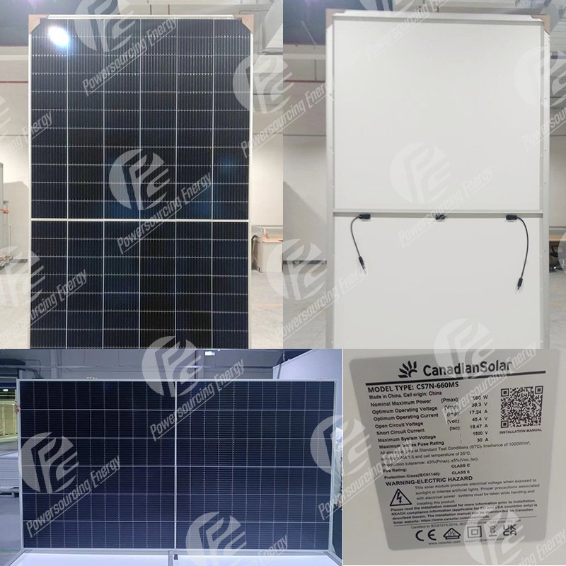 Canadian Solar Panels 650 Watts Mono 210mm Solar Cell 600W 640W 660W 665W PV Panels For Solar Power Plant