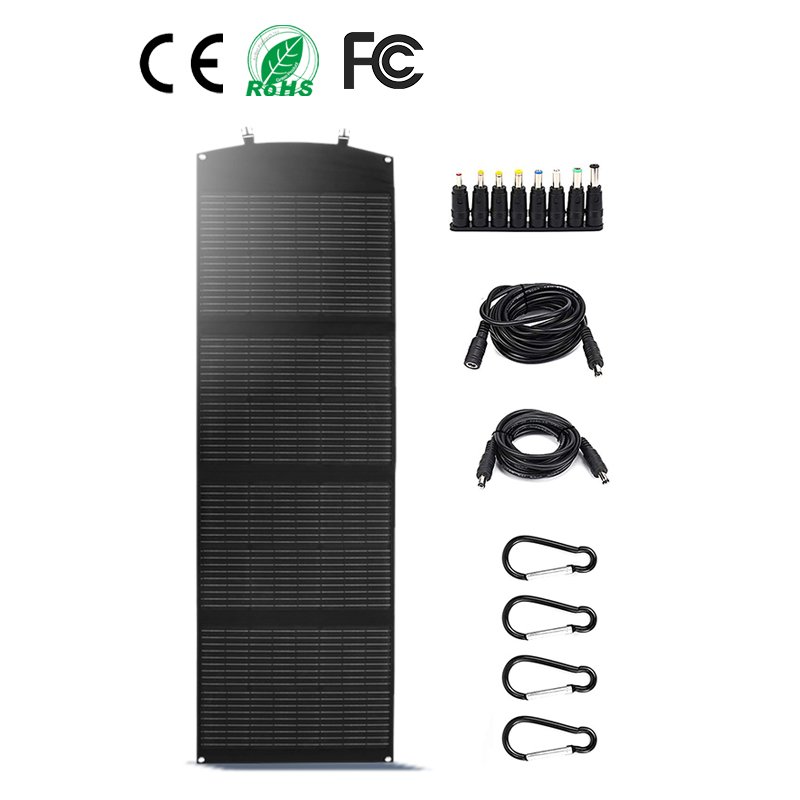 100w 120W 20V Sunpower Mono Cell Flexible Solar Panel Blanket Portable Foldable Solar Charger For Outdoor Camping RV Travelling