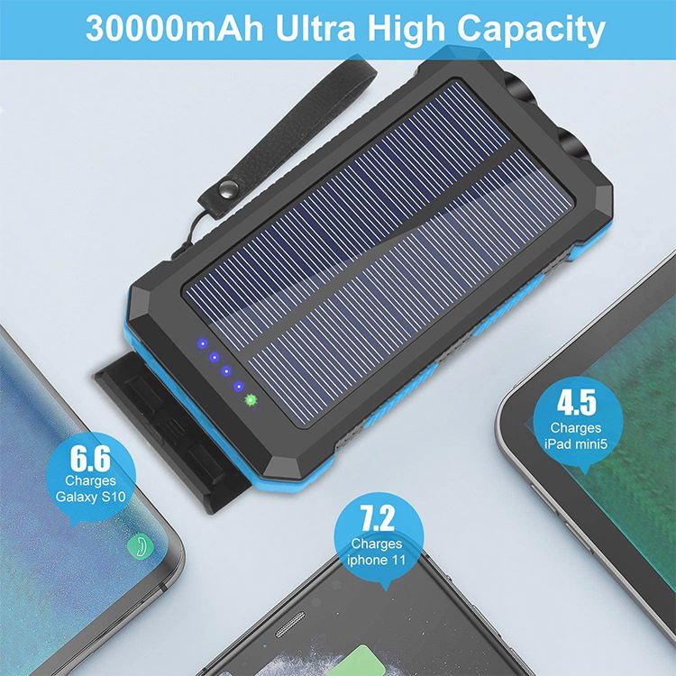 solar mobile charger 20000mah power bank for cell phones smartphones