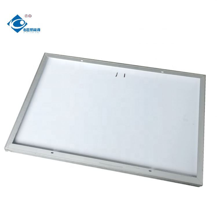 40W Aluminium Frame Solar Panels ZW-40W-18V Transparent Glass Solar Panel 18V Poly Portable Solar Panel Charger