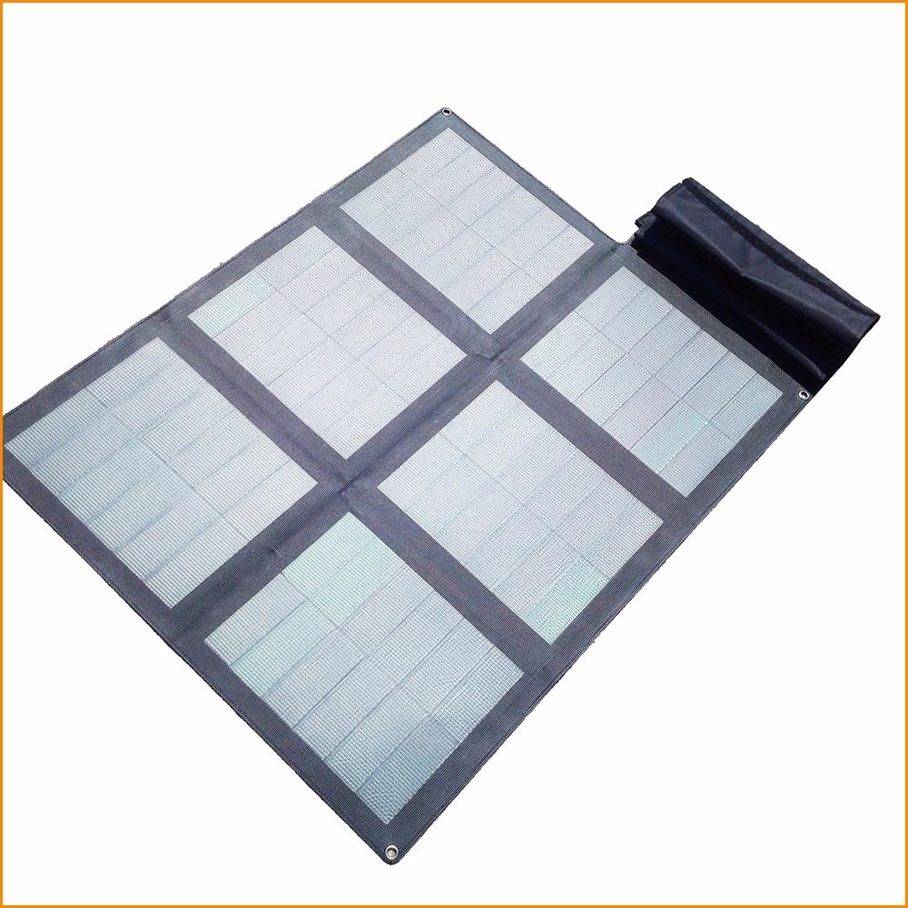 Portable folding 50W solar charger for solar car battery 12v 24v on load