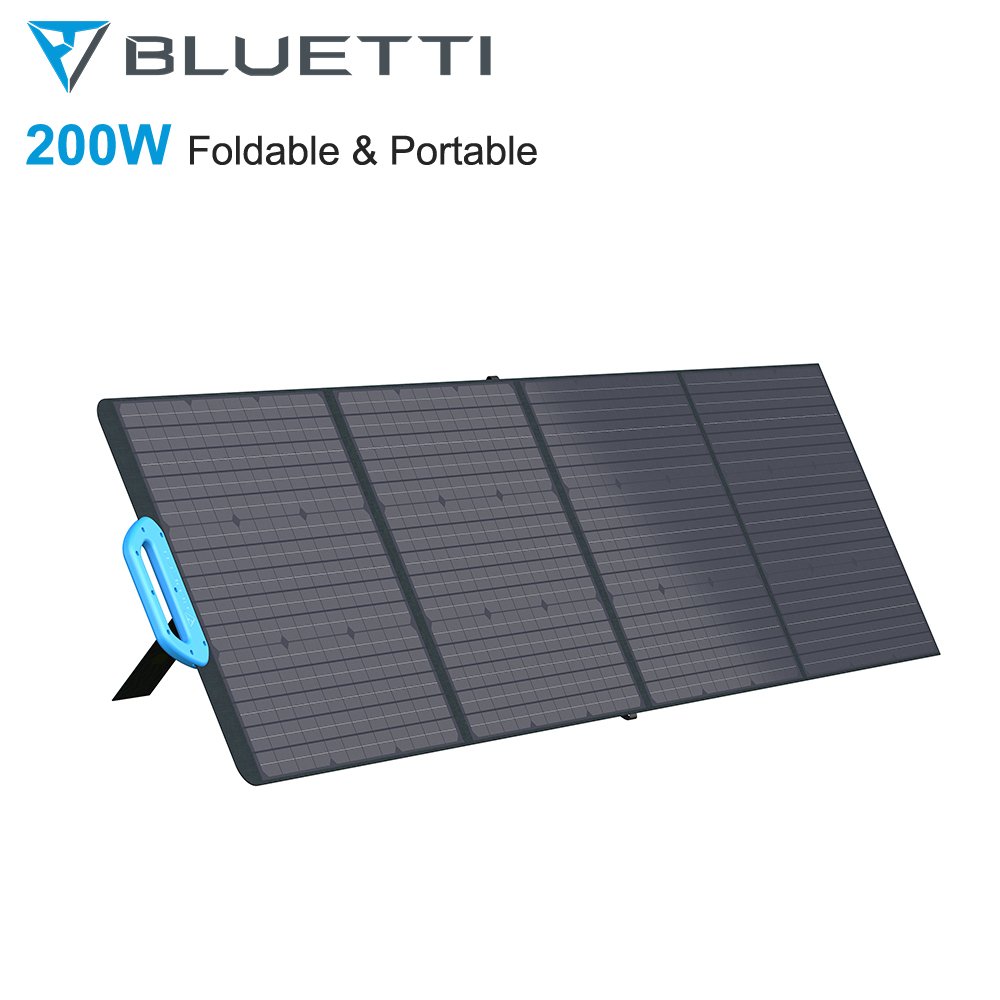 Bluetti 24V 26v 46V Monocrystalline Silicon Foldable Portable Solar Panels Black Folding for Camping Electricity Charger