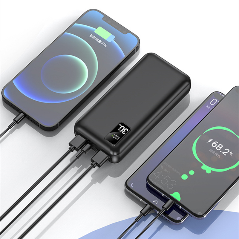 Large capacity mobile power supply 20000mAh30000mah PD Flash charge fast charge LED digital display portable mobile power supply
