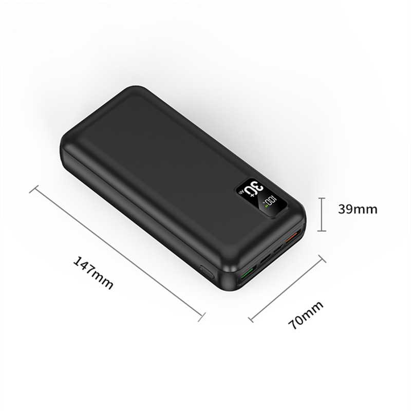 Large capacity mobile power supply 20000mAh30000mah PD Flash charge fast charge LED digital display portable mobile power supply