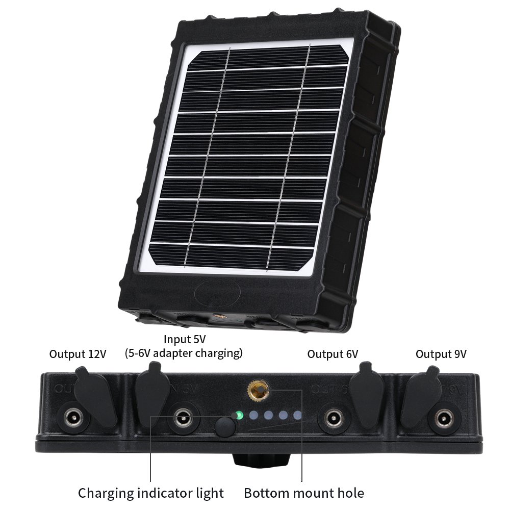 New Etfe 6v 9v Output 3w Power Solar Charger Mini 8000mah Lithium Battery Panel Solar 12v For All Hunting Trail Camera