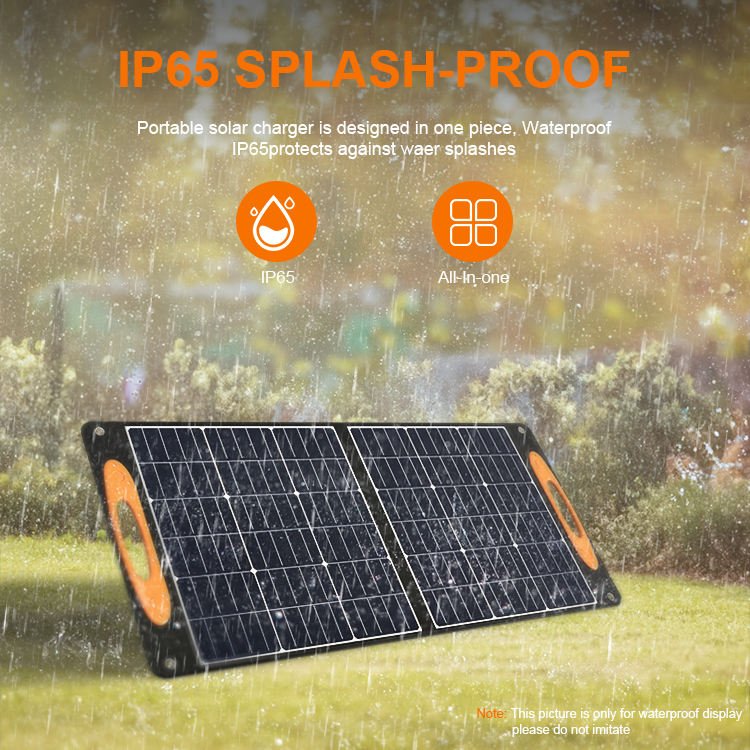 LETOPA US local warehouse Outdoor Camping Waterproof 100w Portable Folding Panel Monocrystalline Silicon Foldable PV Solar Panel