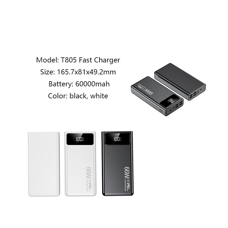 Power Bank 80000mAh Portable Phone Charger Fast Digital Display Polymer Battery Bank Power Charger For iPhone