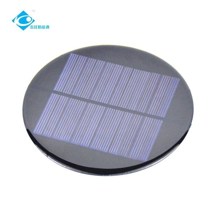 ZW-Dia120-6V Customized Epoxy Adhesive Solar Panel 1W Circular Mini Solar Panels 6V Ruggedized Mini Solar Panel Charger