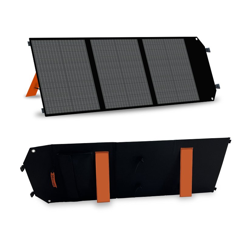 High Efficiency 100W Foldable Solar Panel Bag for Outdoor Camping and Emergency Use