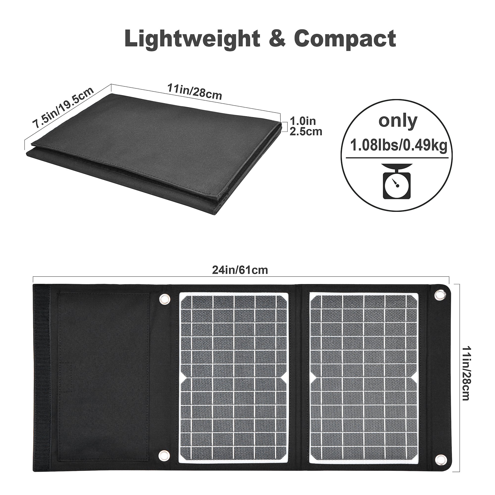 Solar Portable Panel Foldable 15w Folding Solar Panel 15W Solar Cells 24V Mono High Quality Portable Folding Solar Panel For Ca