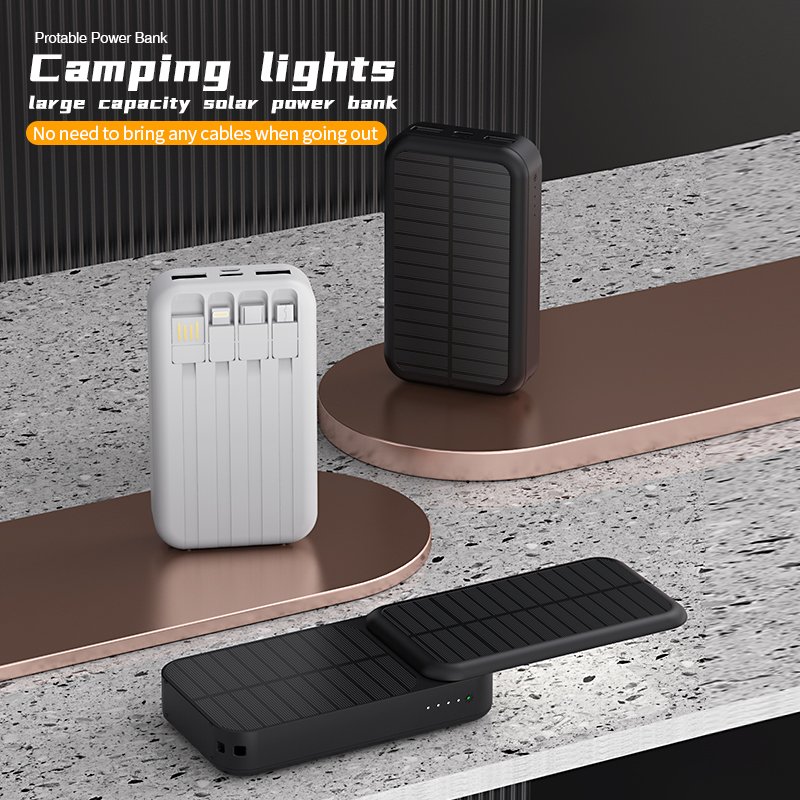 Camping solar power bank mystic black Solar Charger Power Bank Solar Power Bank 10000mah