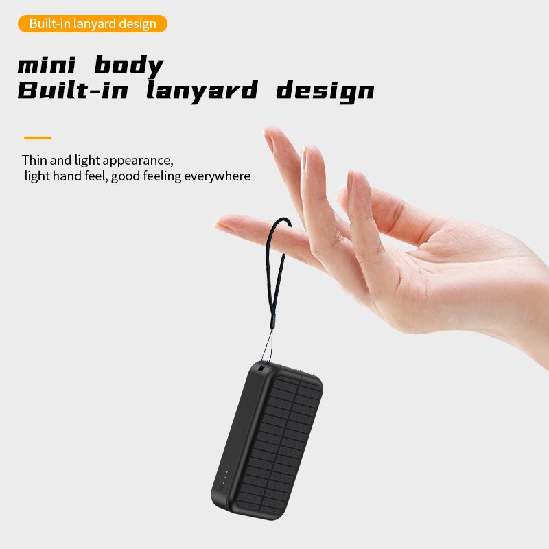Camping solar power bank mystic black Solar Charger Power Bank Solar Power Bank 10000mah