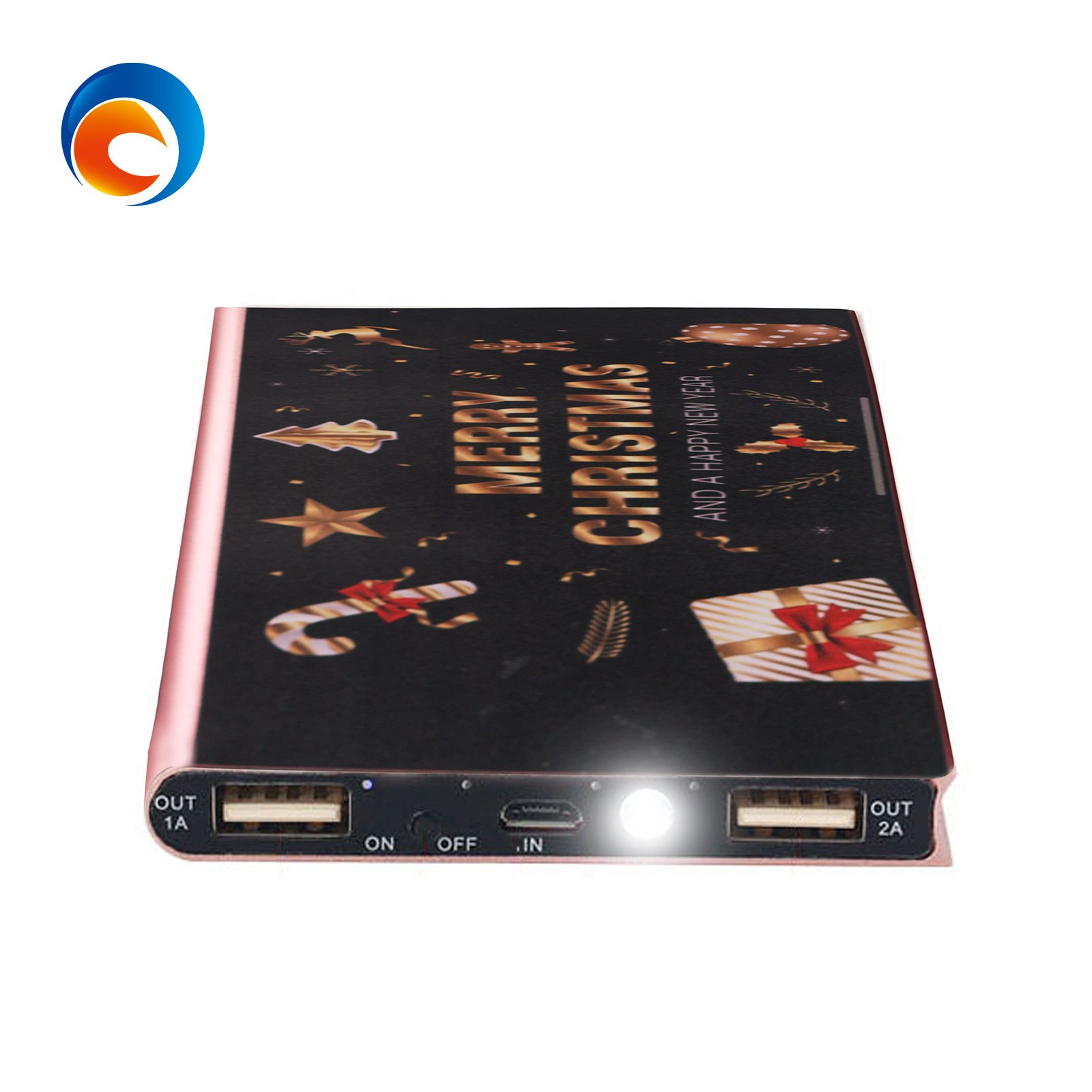 2020/2021 Best Sellers Slim Solar Energy Power Bank with LED Light 5W Output Custom Logo Design Graphic Charger-Gift Set