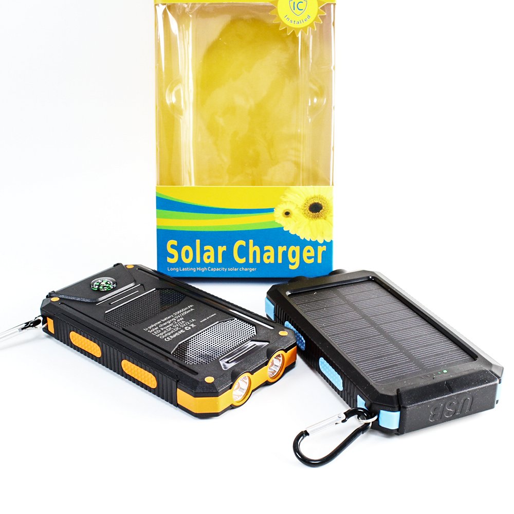 2024 New HB664S Waterproof Outdoor Solar Battery Power Bank Supplies 20000mah Solar Panel Portable Charger