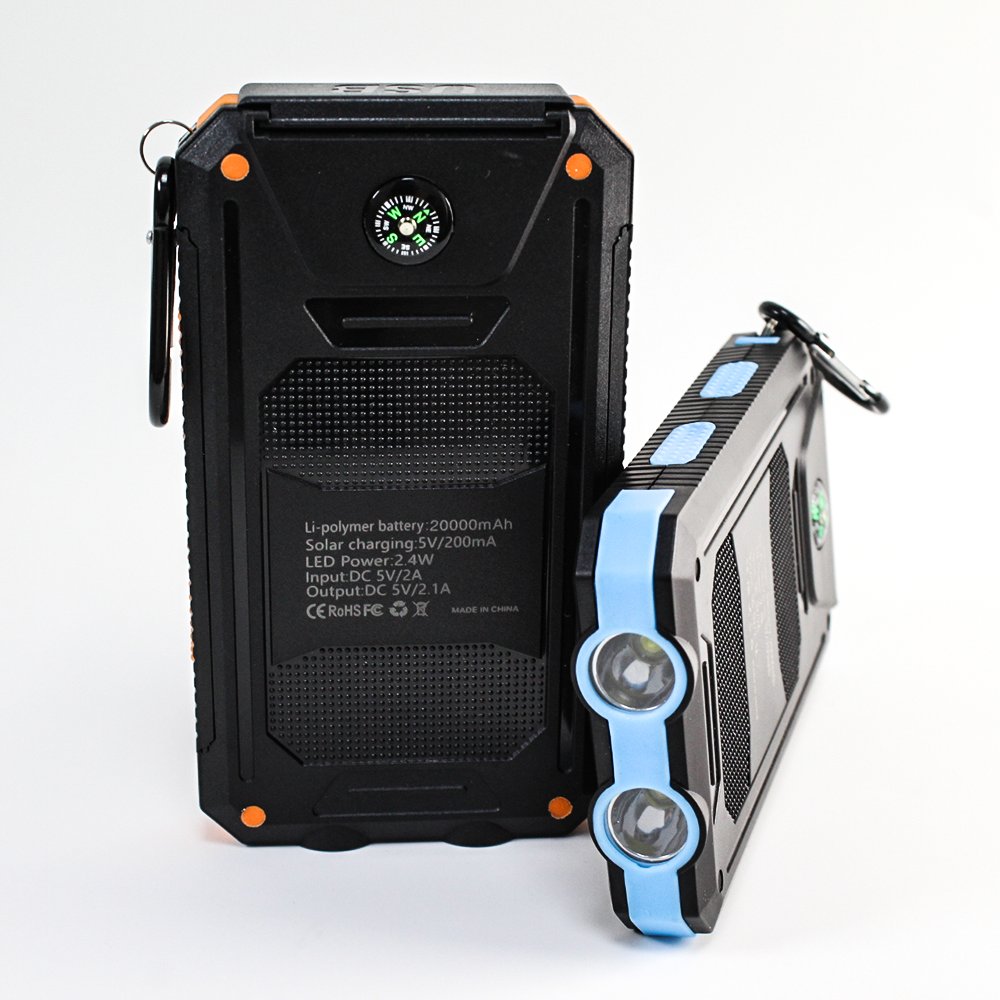 2024 New HB664S Waterproof Outdoor Solar Battery Power Bank Supplies 20000mah Solar Panel Portable Charger