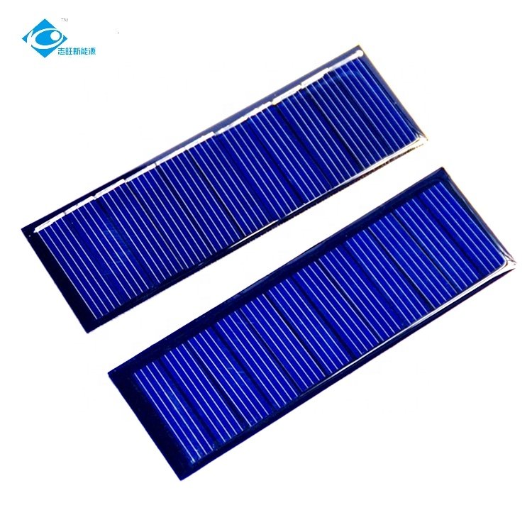 5.5V Waterproof Solar Panel Charger ZW-9030-5.5V Strip Epoxy Solar Panels 0.4W Mini Epoxy Solar Panel