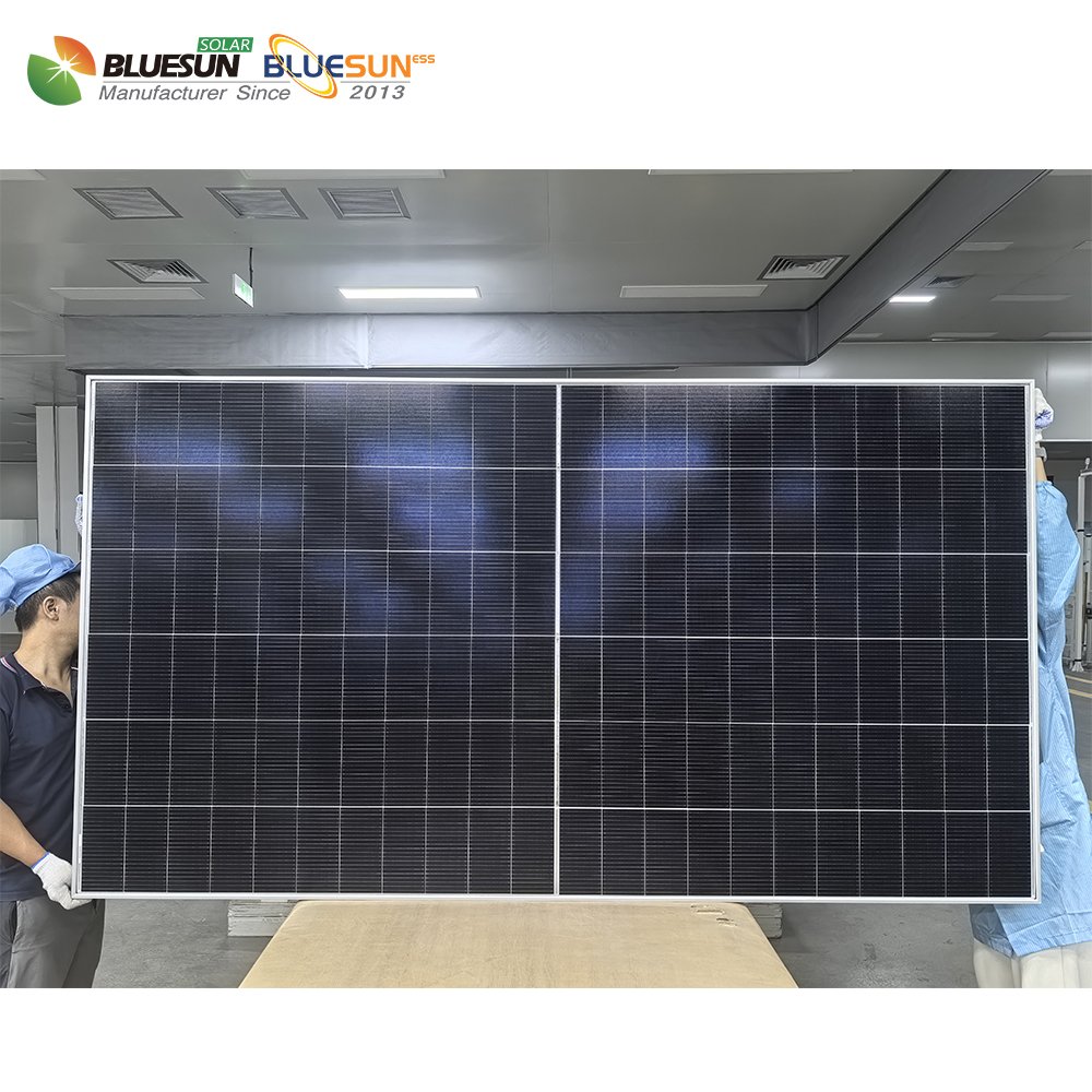 Bluesun new product 700W 710W 720W solar panel monocrystalline half cell 700Watt bifacial shingled HJT solar panel