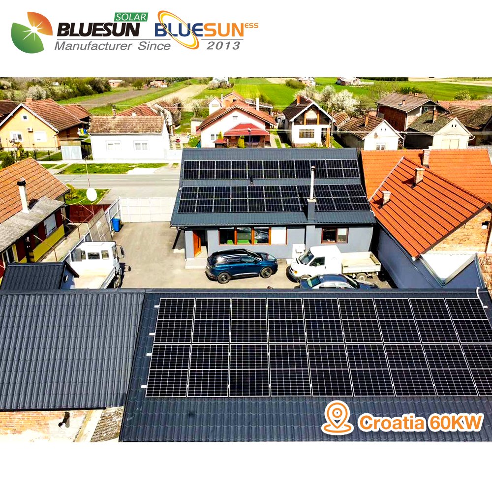 Bluesun new product 700W 710W 720W solar panel monocrystalline half cell 700Watt bifacial shingled HJT solar panel