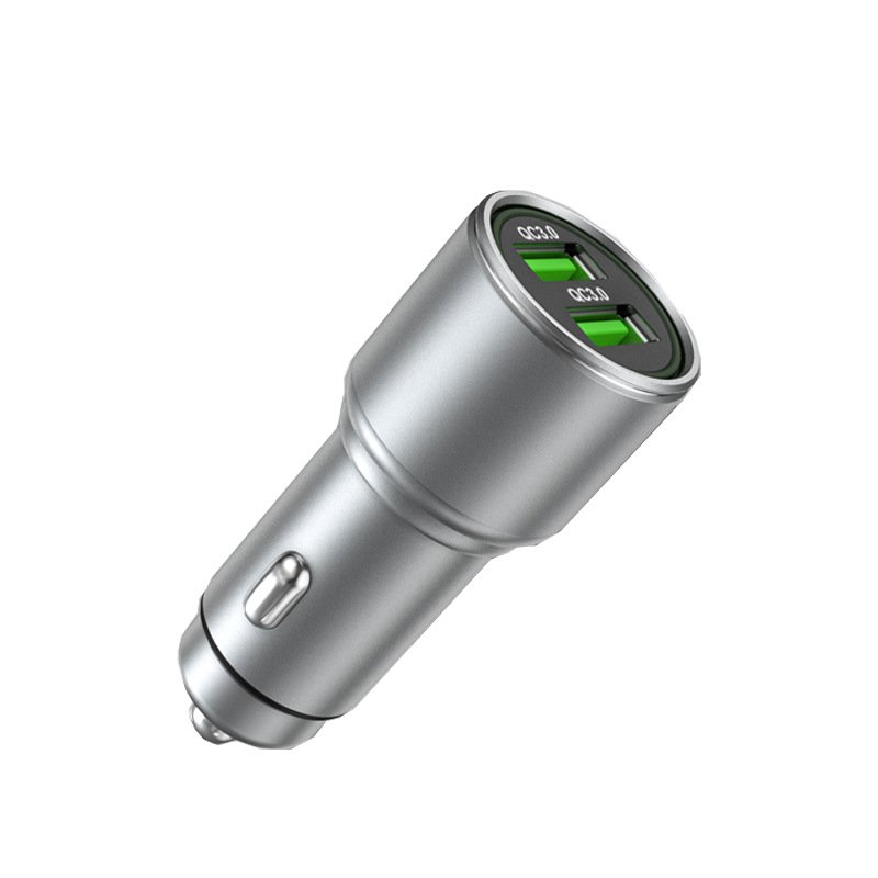 2024 New Car Charger QC3.0 Fast Charging Single Usb Port Supports Full Protocol Aluminum Alloy Body Fast Car Charger