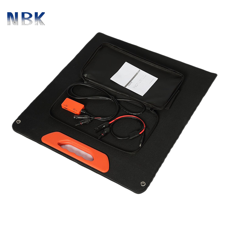 60W Portable Solar Panel, Monocrystalline Foldable Solar Charger MC-4 Cable for Power Station, IP67 Waterproof for Camping