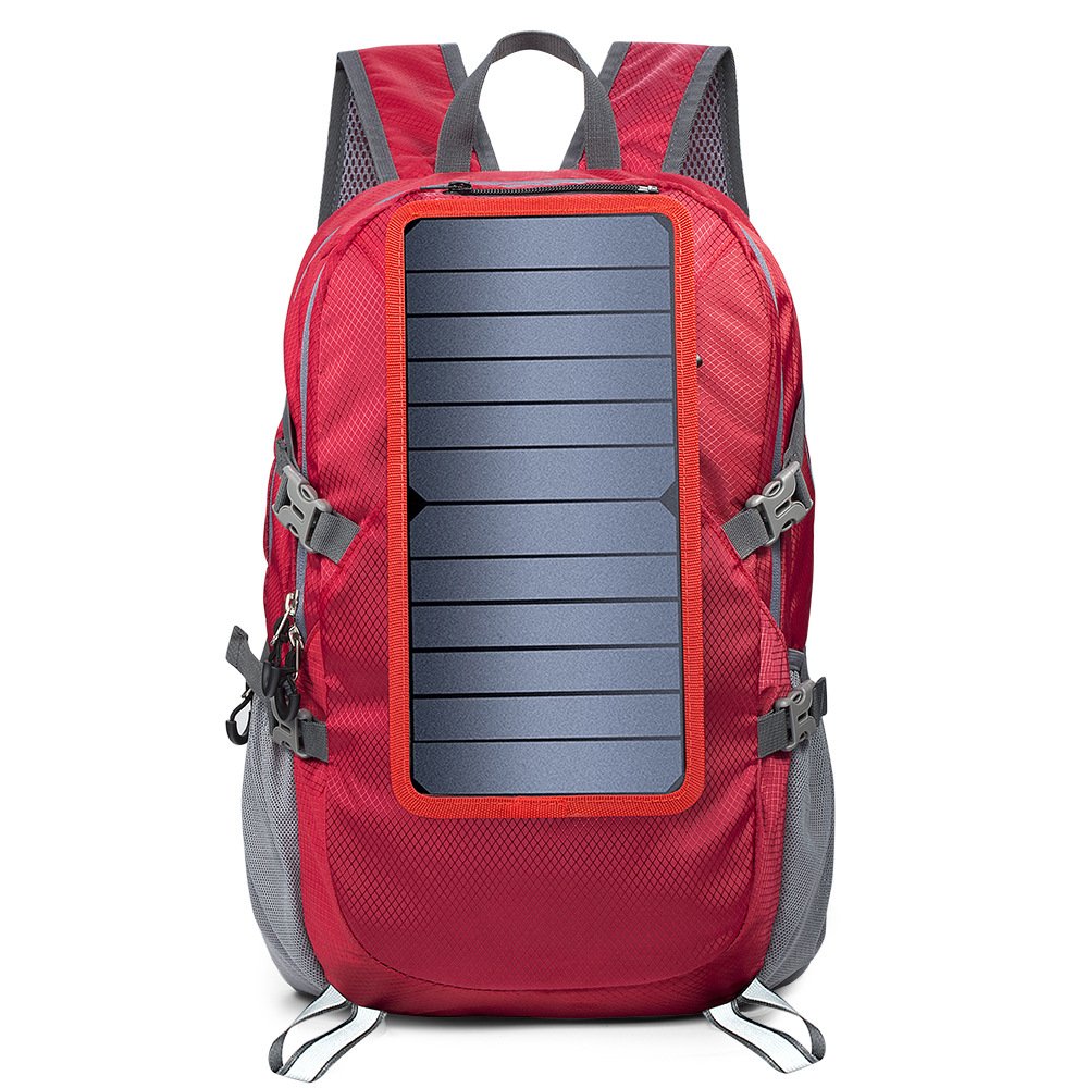 Outdoor Sports Folding Bag Mountaineering Rock-climb Travel Solar Panels Hiking Powered Rechargeable Backpack