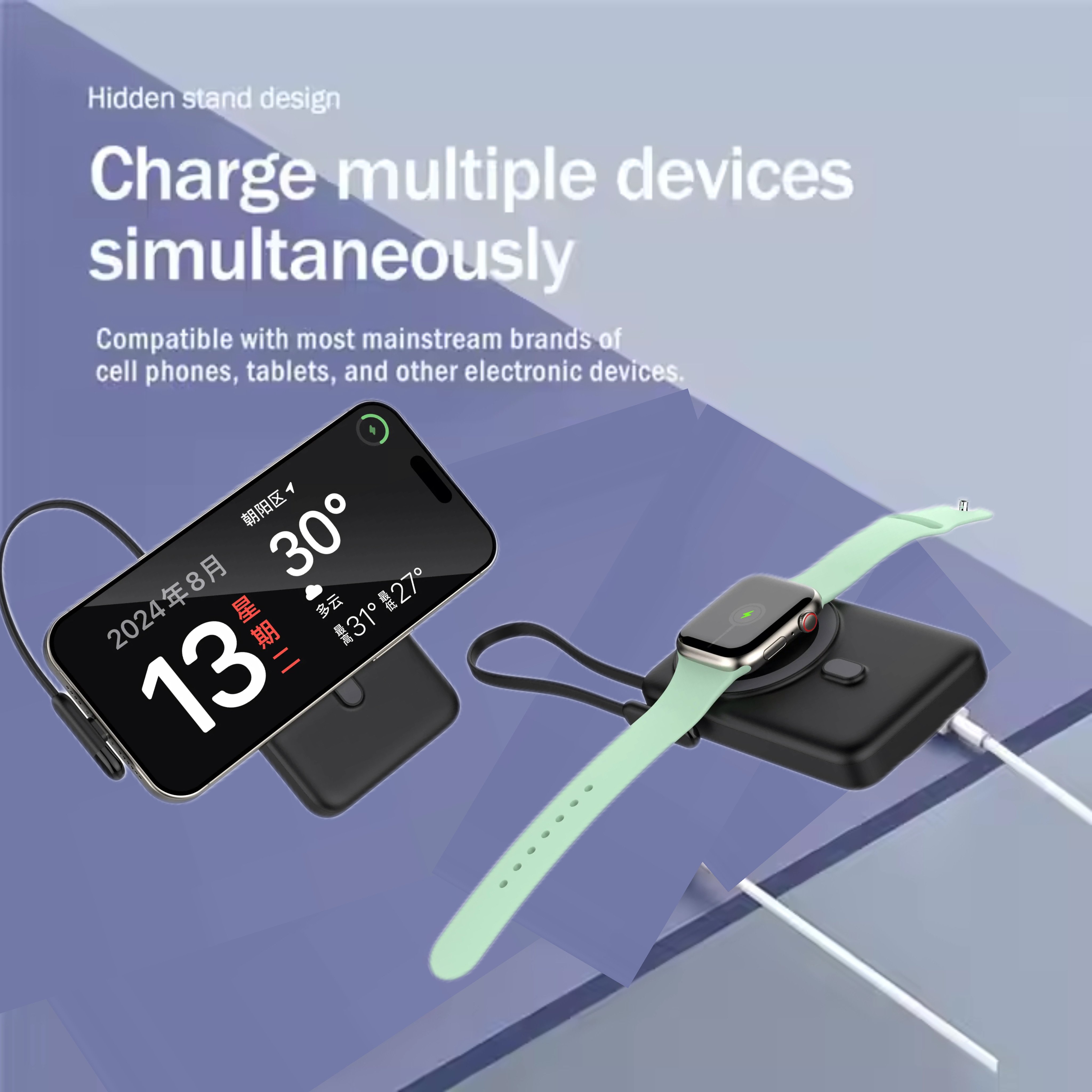 Mini Promotion Disposable Charger 10000mah Charger Wireless Magnetic Powerbank Disposable Power Bank OEM Li-polymer Battery